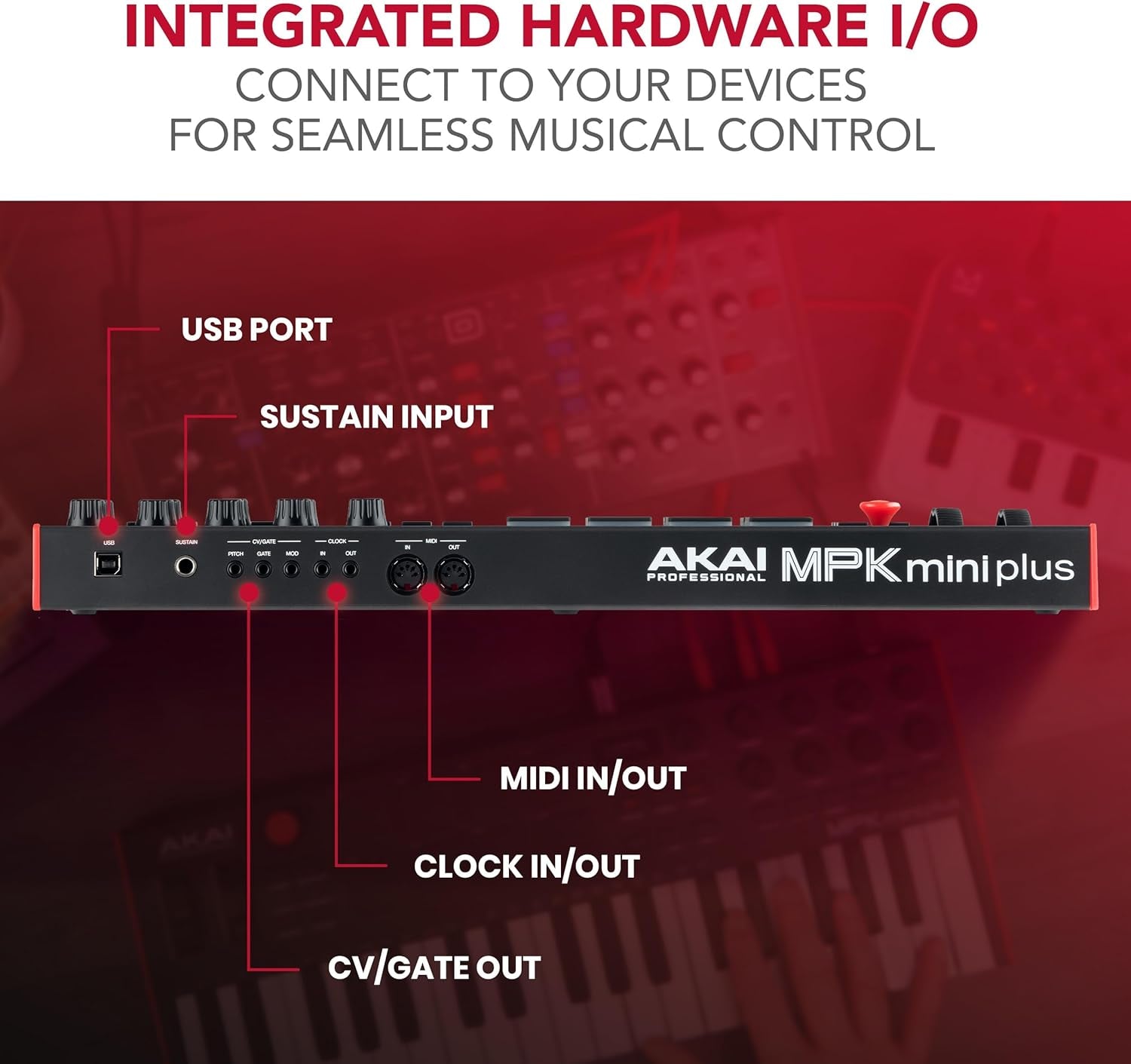 37-Key Akai MPK Mini plus - USB MIDI Keyboard Controller