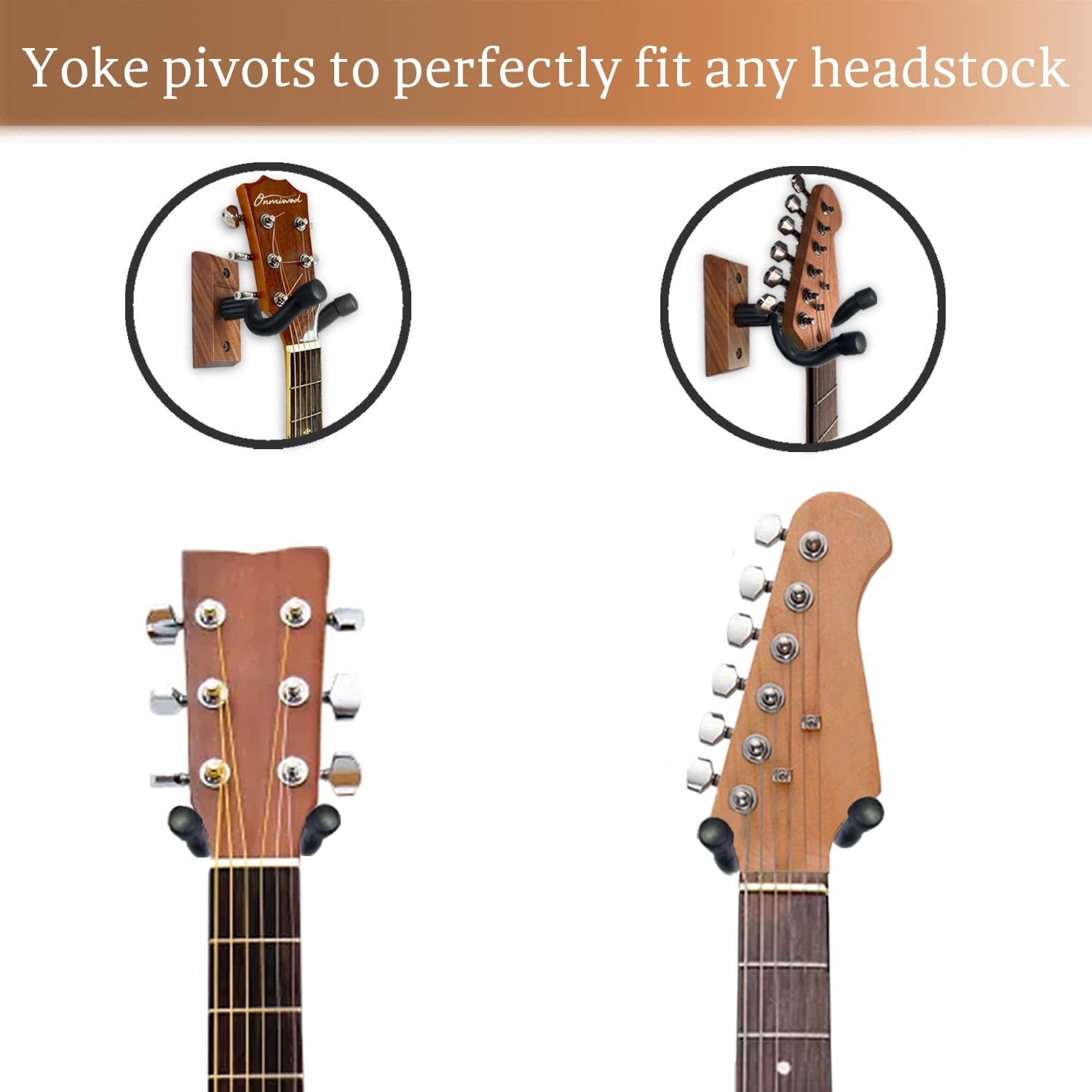 U-Shaped Guitar Wall Mount (2-Pack)