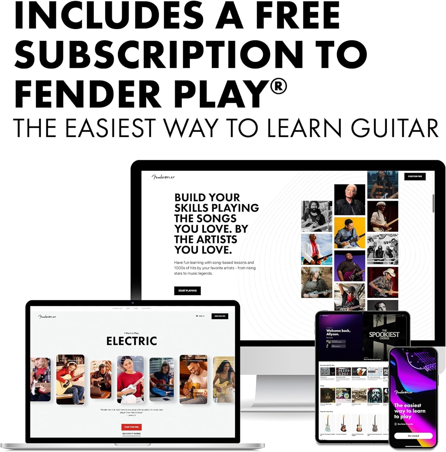 Squier Debut Series Stratocaster Electric Guitar, Beginner Guitar, with 2-Year Warranty, Includes Free Lessons, 2-Color Sunburst with Matte Finish