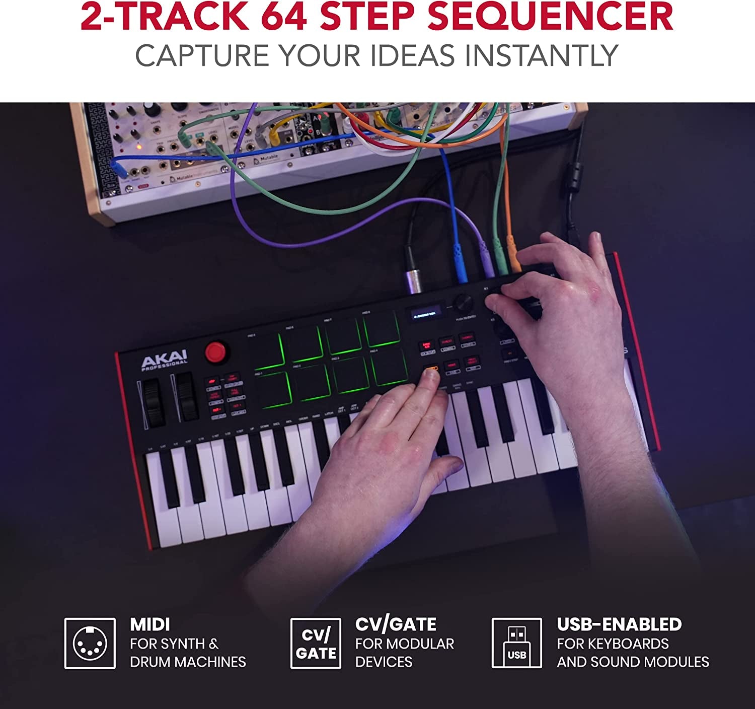 37-Key Akai MPK Mini plus - USB MIDI Keyboard Controller
