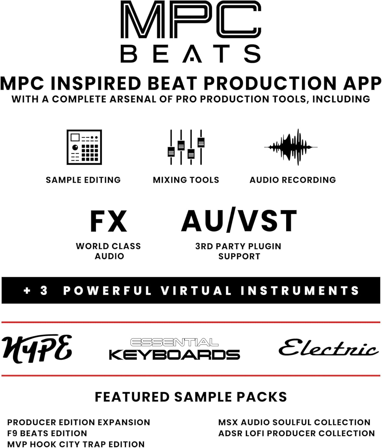 AKAI, 25 Key USB MIDI Keyboard Controller with 8 Drum Pads, 8 Assignable 360 Degree Knobs and Pro Software Suite Included, MPK Mini (MPKMINI3)