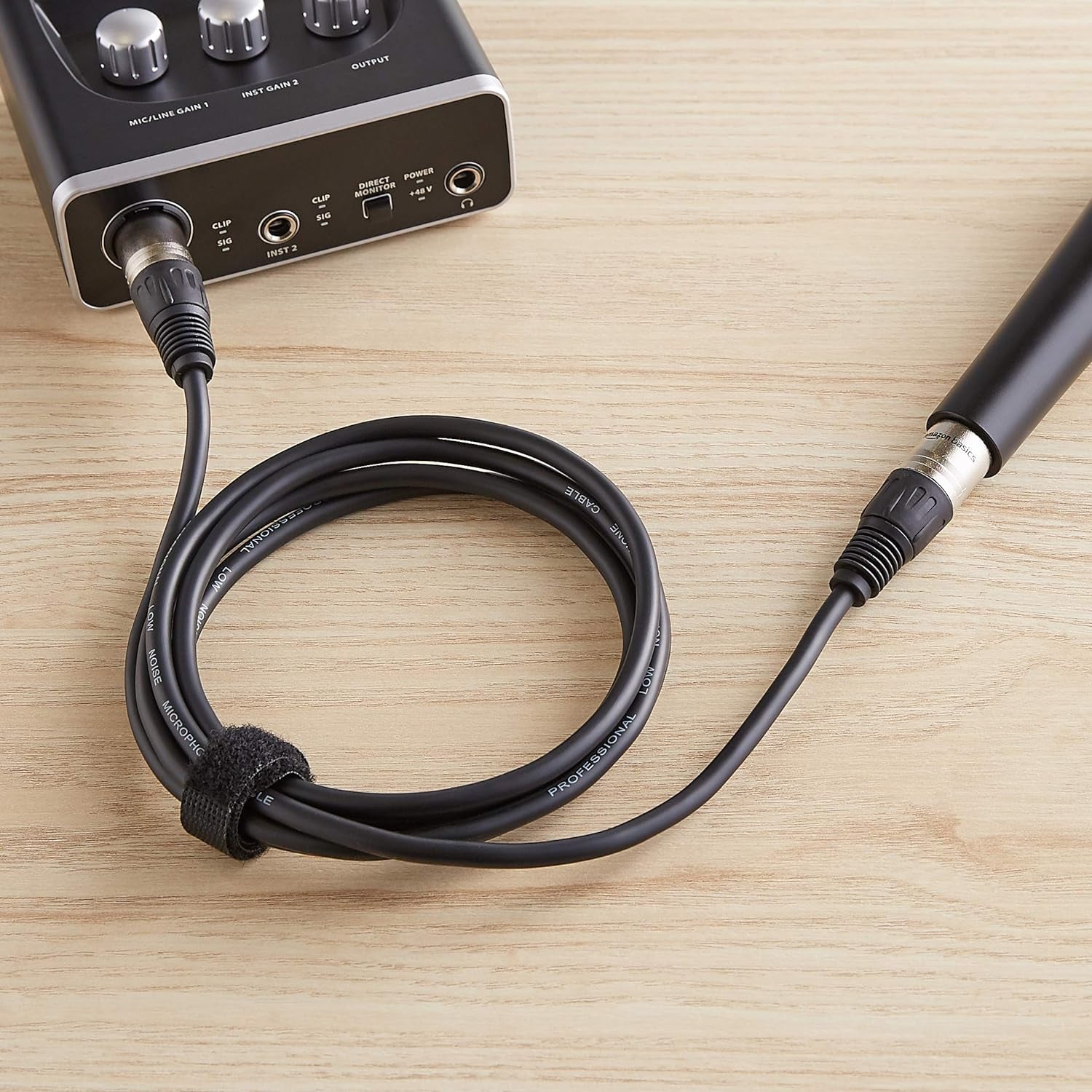 XLR Male to Female Microphone Cable for Speaker or PA System, All Copper Conductors, 6MM PVC Jacket, 6 Foot, Black