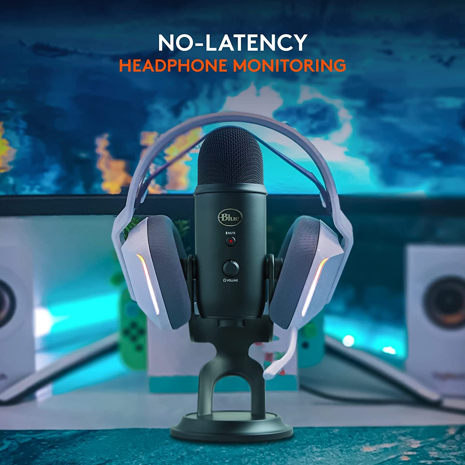 Yeti USB Microphone for Gaming, Streaming, Podcasting, Twitch, Youtube, Discord, Recording for PC and Mac, 4 Polar Patterns, Studio Quality Sound, Plug & Play-Blackout