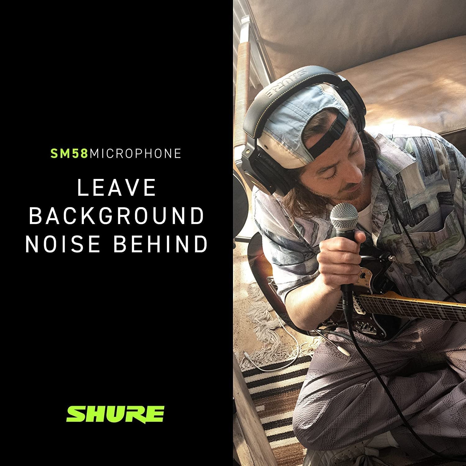 SM58 Pro XLR Dynamic Microphone - Professional Studio & Live Performance Cardioid Mic for Vocals, Podcasting, and Recording (SM58-LC)